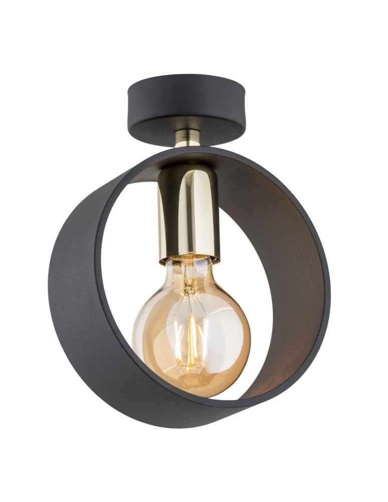 Small ceiling lamps - Argon AMADORA plafond 1 fl. 1x15W (max) black structure brass elements 4069 - product kolory-swiatla.pl 1