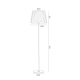 Argon ASTI lampa podłogowa 1 pł 1x15W (max) biały chrom 3849