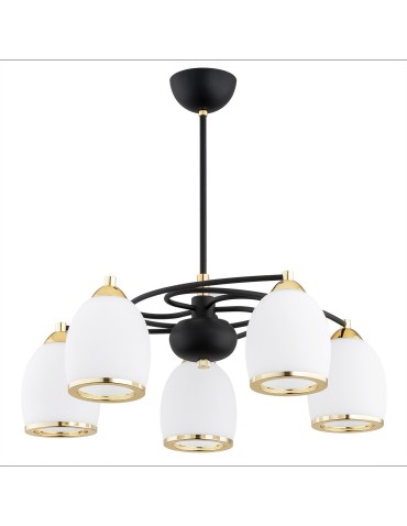 Argon AVILA PLUS chandelier 5 fl. 5x15W (max) opal mat black structure 2115 - product 2