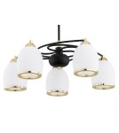 Chandeliers - Argon AVILA PLUS chandelier 5 fl. 5x15W (max) opal mat black structure 2115 - product 3