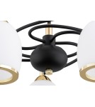 Chandeliers - Argon AVILA PLUS chandelier 5 fl. 5x15W (max) opal mat black structure 2115 - product 4