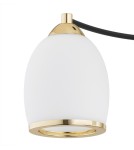 Chandeliers - Argon AVILA PLUS chandelier 5 fl. 5x15W (max) opal mat black structure 2115 - product 6