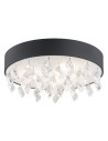 Argon BELLA plafond 3 fl. 3x15W (max) black structure milky 1495