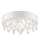 Ceiling lamps with crystals - Argon BELLA plafond 3 fl. 3x15W (max) white structure milky 1496 - product 1