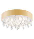 Ceiling lamps with crystals - Argon BELLA plafond 3 fl. 3x15W (max) gold structure milky 1497 - product 1