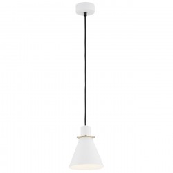 Argon BEVERLY lampa wisząca 1 pł. 1x15W (max) biały struktura elementy mosiądzowane 4680