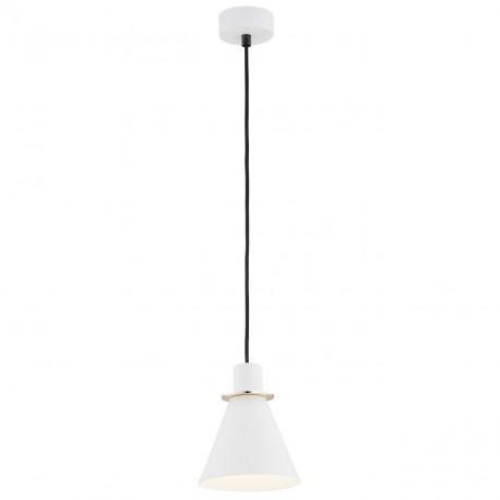 Argon BEVERLY lampa wisząca 1 pł. 1x15W (max) biały struktura elementy mosiądzowane 4680