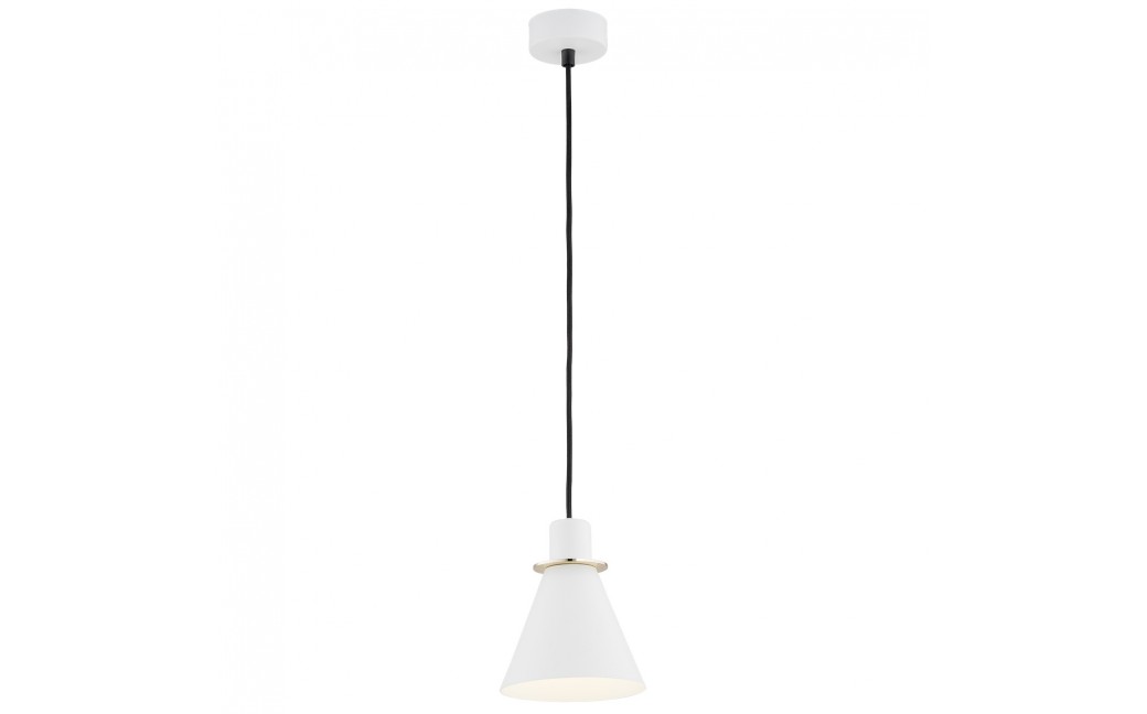 Argon BEVERLY lampa wisząca 1 pł. 1x15W (max) biały struktura elementy mosiądzowane 4680