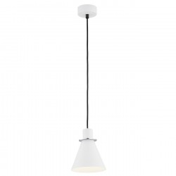 Argon BEVERLY lampa wisząca 1 pł. 1x15W (max) biały struktura elementy chromowane 4681