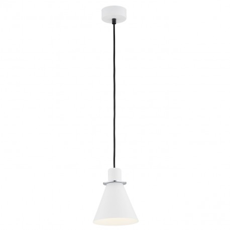 Argon BEVERLY lampa wisząca 1 pł. 1x15W (max) biały struktura elementy chromowane 4681