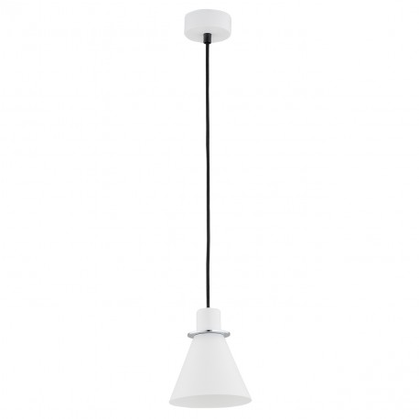 Argon BEVERLY lampa wisząca 1 pł. 1x15W (max) biały struktura elementy chromowane 4681