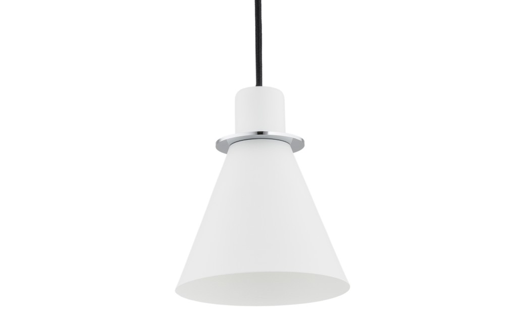 Argon BEVERLY lampa wisząca 1 pł. 1x15W (max) biały struktura elementy chromowane 4681