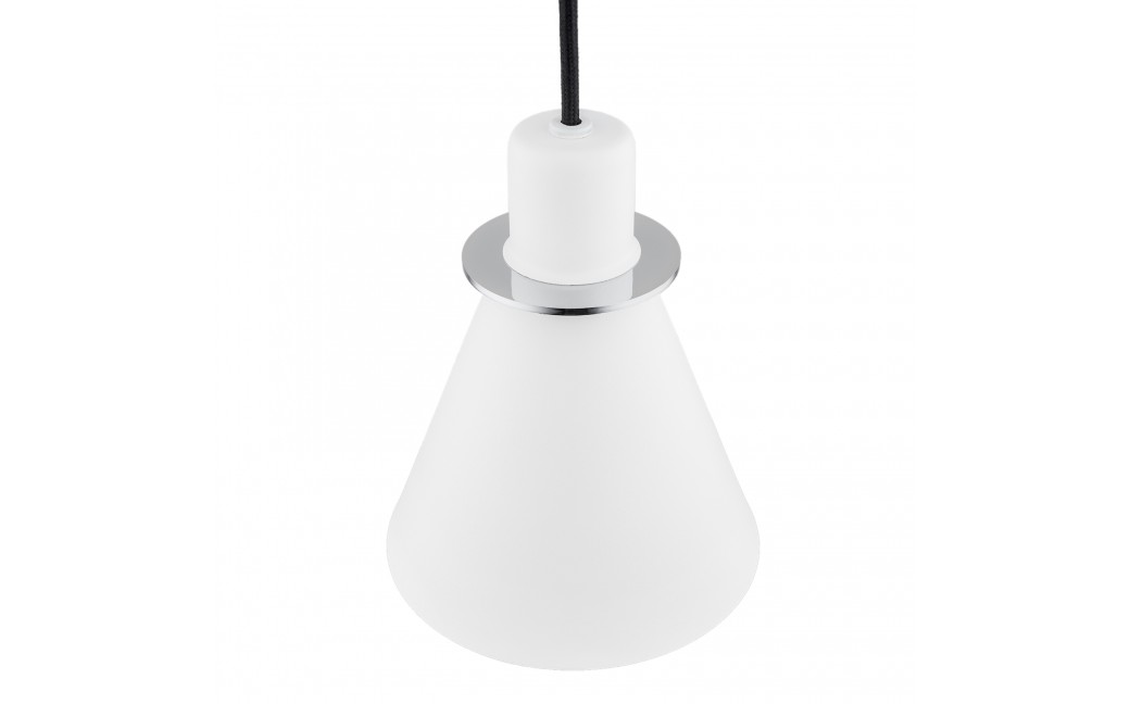 Argon BEVERLY lampa wisząca 1 pł. 1x15W (max) biały struktura elementy chromowane 4681