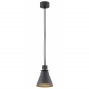 Argon BEVERLY lampa wisząca 1 pł. 1x15W (max) czarny struktura elementy chromowane 4688