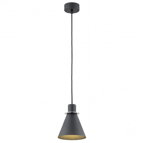 Argon BEVERLY lampa wisząca 1 pł. 1x15W (max) czarny struktura elementy chromowane 4688