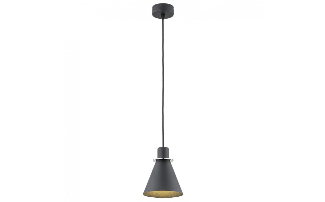 Argon BEVERLY lampa wisząca 1 pł. 1x15W (max) czarny struktura elementy chromowane 4688