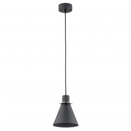 Argon BEVERLY lampa wisząca 1 pł. 1x15W (max) czarny struktura elementy chromowane 4688