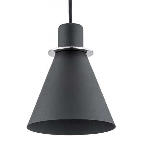 Argon BEVERLY lampa wisząca 1 pł. 1x15W (max) czarny struktura elementy chromowane 4688