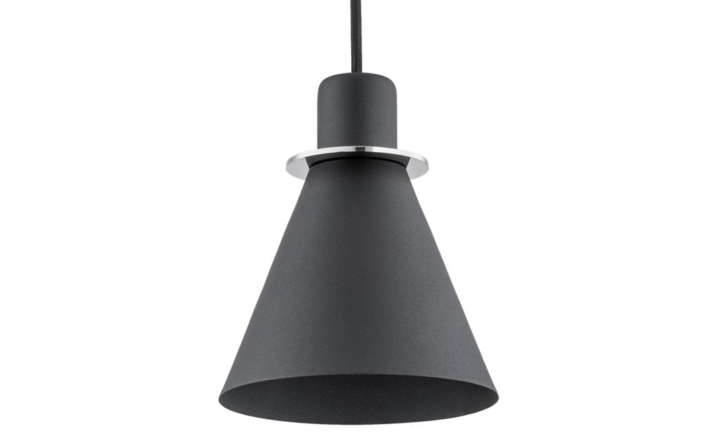 Argon BEVERLY lampa wisząca 1 pł. 1x15W (max) czarny struktura elementy chromowane 4688