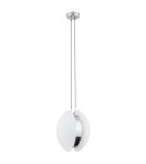 Single pendant lamps - Argon BUFFALO pendant lamp 1 pł. 1x15W (max) opal mat chrome elements 4678 - product 2