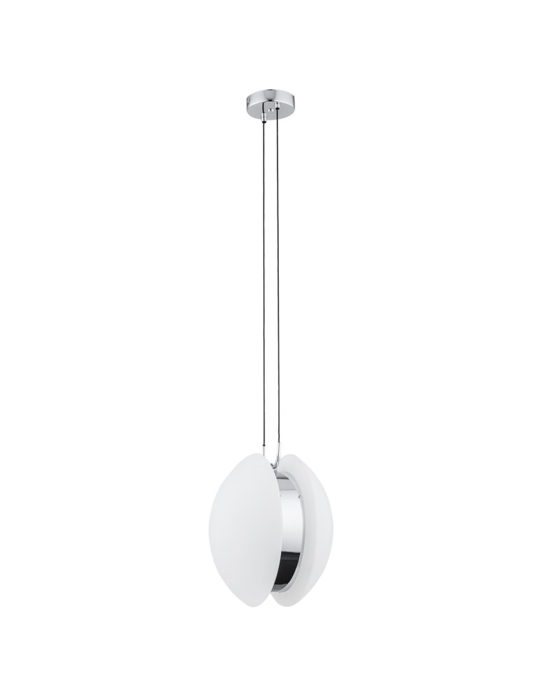 Single pendant lamps - Argon BUFFALO pendant lamp 1 pł. 1x15W (max) opal mat chrome elements 4678 - product kolory-swiatla.pl 2
