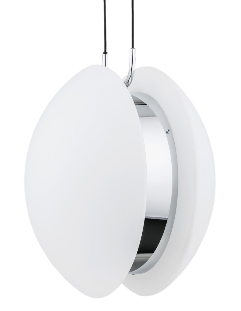 Single pendant lamps - Argon BUFFALO pendant lamp 1 pł. 1x15W (max) opal mat chrome elements 4678 - product kolory-swiatla.pl 3