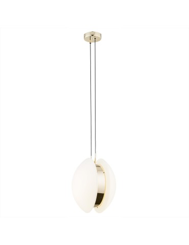 Argon BUFFALO pendant lamp 1 pł. 1x15W (max) opal mat brass elements 4679
