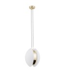 Single pendant lamps - Argon BUFFALO pendant lamp 1 pł. 1x15W (max) opal mat brass elements 4679 - product 2
