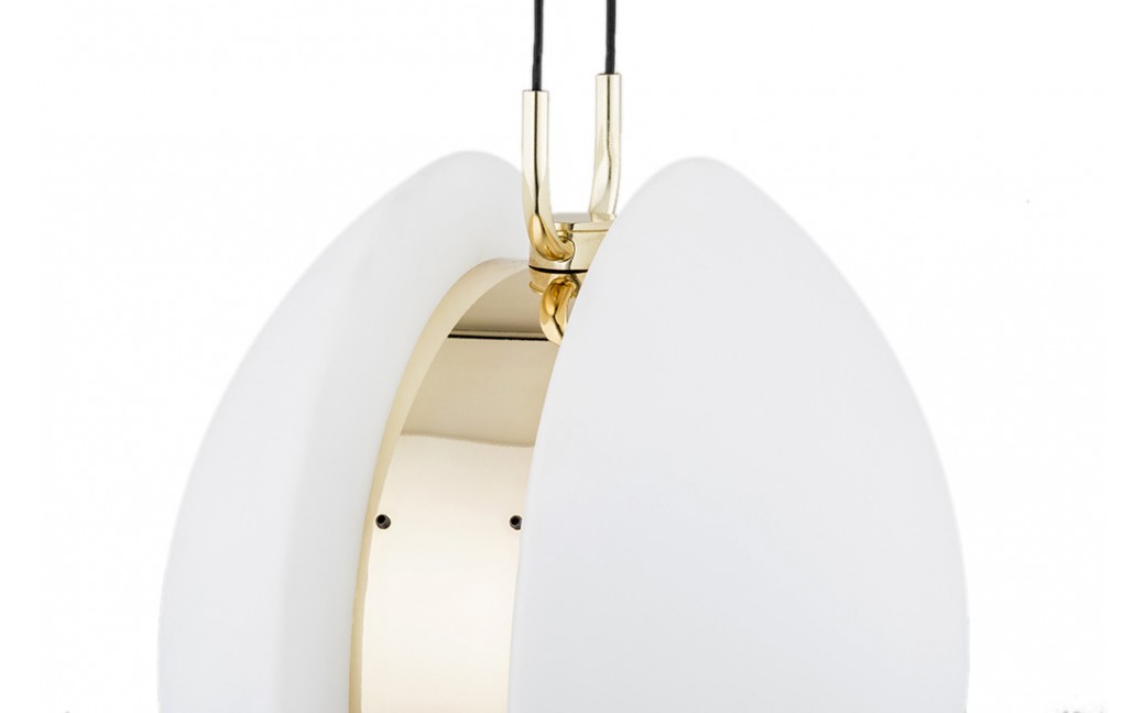 Argon BUFFALO lampa wisząca 1 pł. 1x15W (max) opal mat elementy mosiądzowane 4679