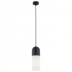 Argon BURGOS lampa wisząca 1 pł. 1x15W (max) opal mat czarny struktura 4213