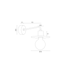 Cantilever wall lamps - Argon CORSO wall lamp 1 pł. 1x15W (max) white structure 3878 - product 2