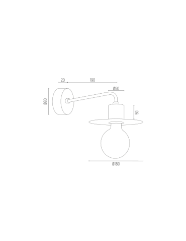 Argon CORSO kinkiet 1 pł. 1x15W (max) biały struktura 3878 - produkt 2