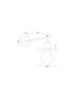 Argon CORSO kinkiet 1 pł. 1x15W (max) biały struktura 3878 - produkt 2
