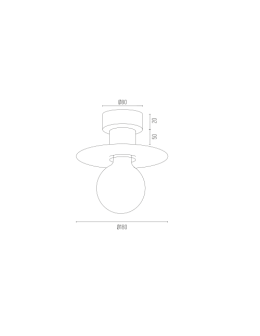 Argon CORSO plafon 1 pł. 1x15W (max) czarny struktura 3882 - produkt 2
