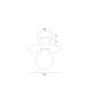 Single ceiling lamps - Argon CORSO plafond 1 fl. 1x15W (max) white structure 3883 - product 2