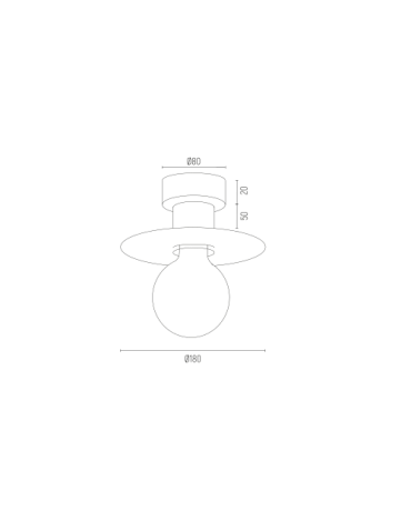 Argon CORSO plafon 1 pł. 1x15W (max) biały struktura 3883 - produkt 2