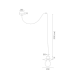 Argon CORSO lampa wisząca 1 pł 1x15W (max) biały struktura 3834