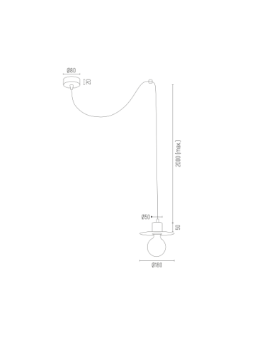 Argon CORSO lampa wisząca 1 pł 1x15W (max) biały struktura 3834 - produkt 2