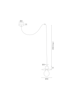 Argon CORSO lampa wisząca 1 pł 1x15W (max) biały struktura 3834 - produkt 2