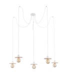 Pendant lamps spiders - Argon CORSO 5 fl. pendant lamp "spider" 5x15W (max) white structure 2077 - product 1