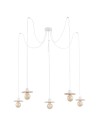 Argon CORSO 5 fl. pendant lamp "spider" 5x15W (max) white structure 2077
