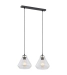 Lampy wiszące - Argon DECORATO lampa wisząca 2 pł. 2x15W (max) transparentny czarny mat 854 - produkt 1