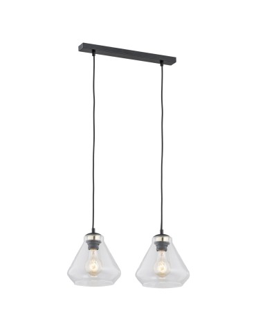 Argon DECORATO lampa wisząca 2 pł. 2x15W (max) transparentny czarny mat 854