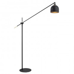 Argon DETROIT lampa podłogowa 1 pł. 1x15W (max) czarny struktura elementy mosiądzowane 4735