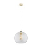 Single pendant lamps - Argon DOVER pendant lamp 1 pł. 1x15W (max) transparent brass elements 4673 - product 1