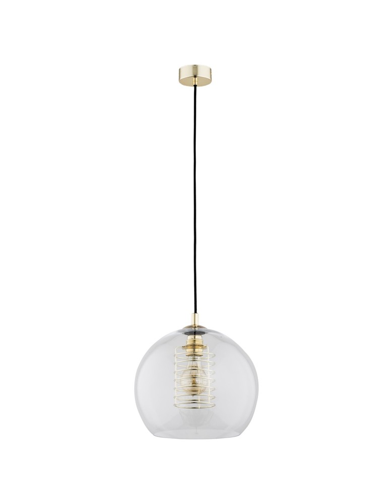 Single pendant lamps - Argon DOVER pendant lamp 1 pł. 1x15W (max) transparent brass elements 4673 - product kolory-swiatla.pl 2