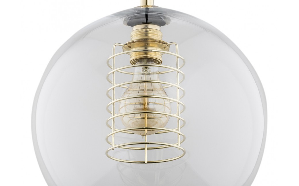 Argon DOVER lampa wisząca 1 pł. 1x15W (max) transparent elementy mosiądzowane 4673