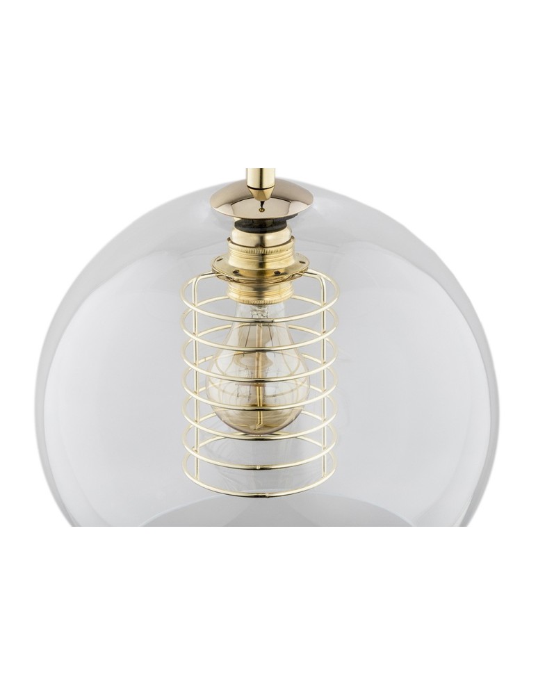 Single pendant lamps - Argon DOVER pendant lamp 1 pł. 1x15W (max) transparent brass elements 4673 - product kolory-swiatla.pl 4