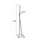 Argon FARON lampa podłogowa 2 pł. 2x6W (max) opal mat czarny struktura 893