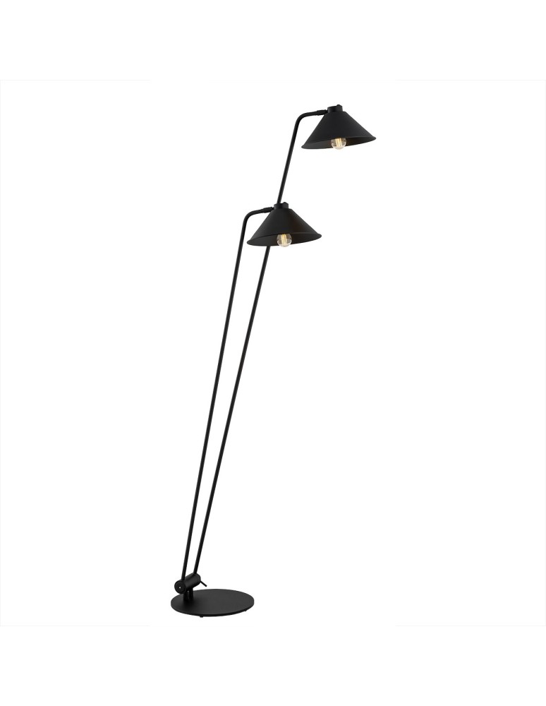 Floor lamps for reading - Argon GABIAN 2 fl. floor lamp 2x15W (max) black structure 7075 - product kolory-swiatla.pl 1
